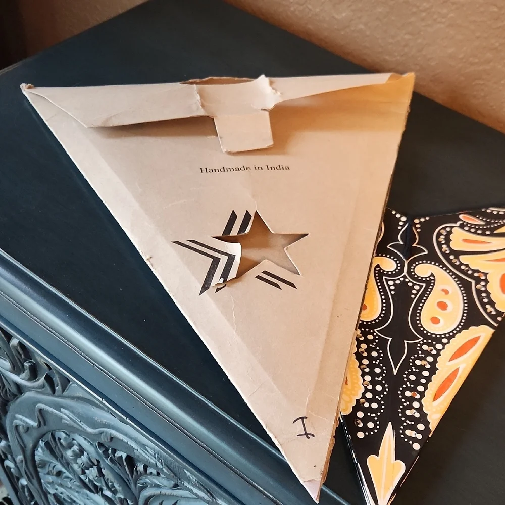Star Lantern, Black and Orange Decorative Light